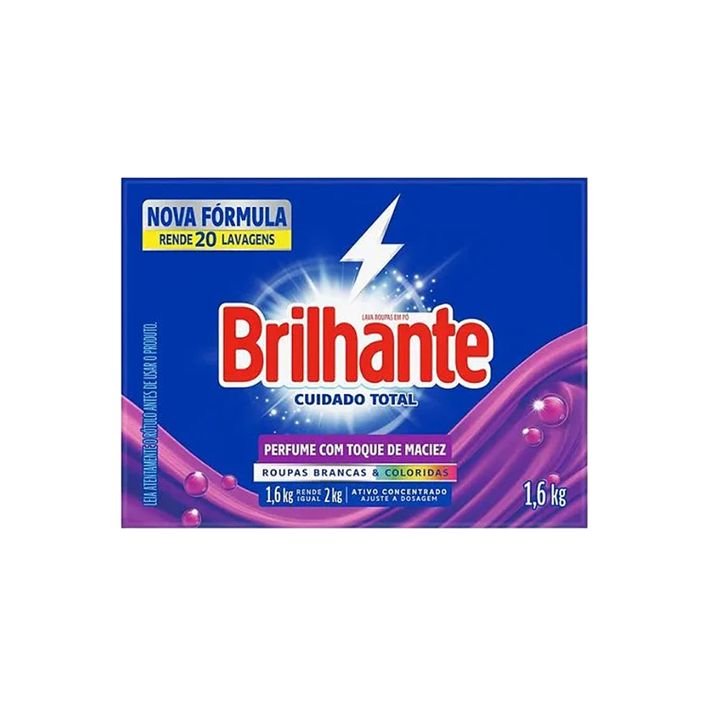 Sabão em pó Brilhante 1,6kg